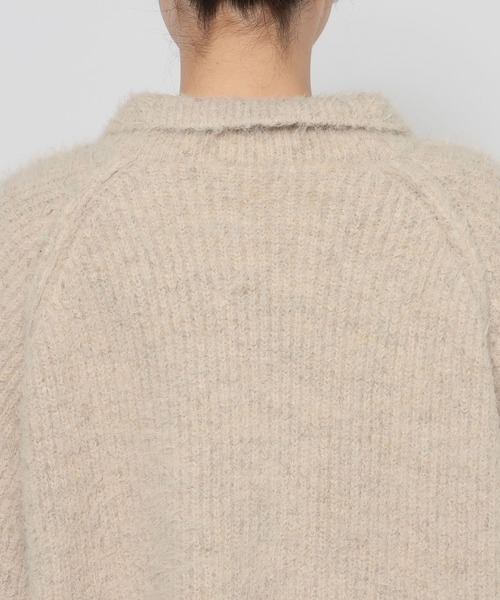 LOWRYS FARM（ローリーズファーム）の「フェザーニットブルゾン  591519（ブルゾン・レディース・ブラウン/チャコールグレー/アイボリー・FREE）」の7枚目の写真