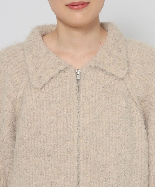 LOWRYS FARM（ローリーズファーム）の「フェザーニットブルゾン  591519（ブルゾン・レディース・ブラウン/チャコールグレー/アイボリー・FREE）」の8枚目の写真