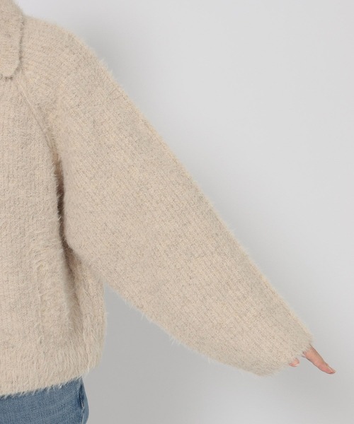 LOWRYS FARM（ローリーズファーム）の「フェザーニットブルゾン  591519（ブルゾン・レディース・ブラウン/チャコールグレー/アイボリー・FREE）」の10枚目の写真