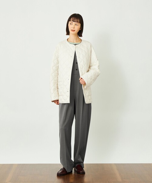 MACKINTOSH PHILOSOPHY(マッキントッシュ フィロソフィー)の「GREY LABEL ノーカラージャンプスーツ(サロペット/オーバーオール・レディース・ダークネイビー/チャコールグレー・1/2)」の4枚目の写真