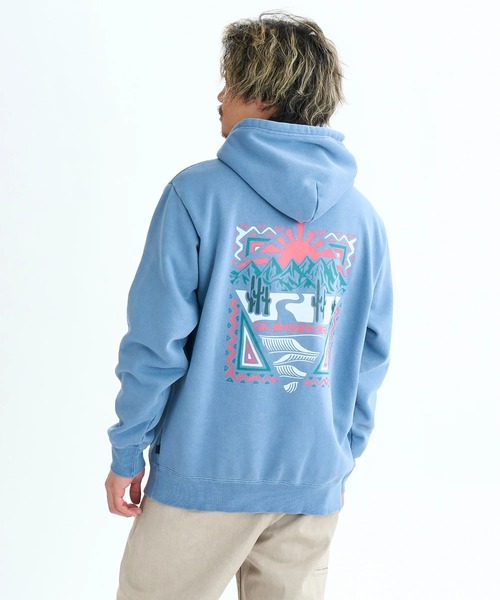 Quiksilver(クイックシルバー)の「PG DESERT WAVES SWEA /クイックシルバー裏起毛バックプリントプルオーバーパーカー・フーディー(スウェット・メンズ・ブルー/ブラック/ホワイト・X-LARGE/LARGE/MEDIUM)」の3枚目の写真