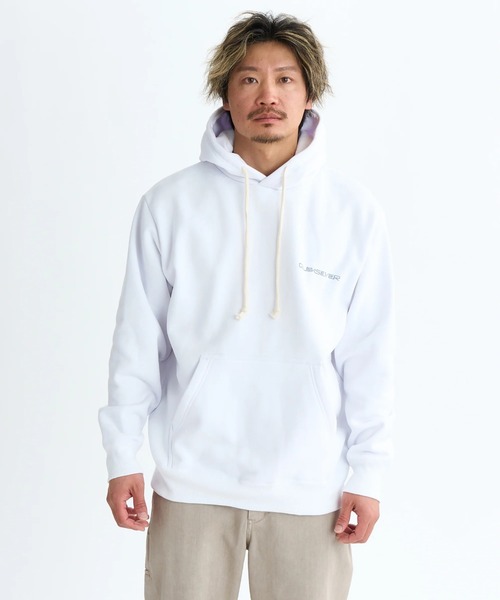 Quiksilver(クイックシルバー)の「PG DESERT WAVES SWEA /クイックシルバー裏起毛バックプリントプルオーバーパーカー・フーディー(スウェット・メンズ・ブルー/ブラック/ホワイト・X-LARGE/LARGE/MEDIUM)」の4枚目の写真