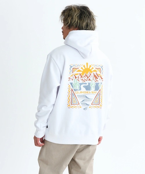 Quiksilver(クイックシルバー)の「PG DESERT WAVES SWEA /クイックシルバー裏起毛バックプリントプルオーバーパーカー・フーディー(スウェット・メンズ・ブルー/ブラック/ホワイト・X-LARGE/LARGE/MEDIUM)」の5枚目の写真