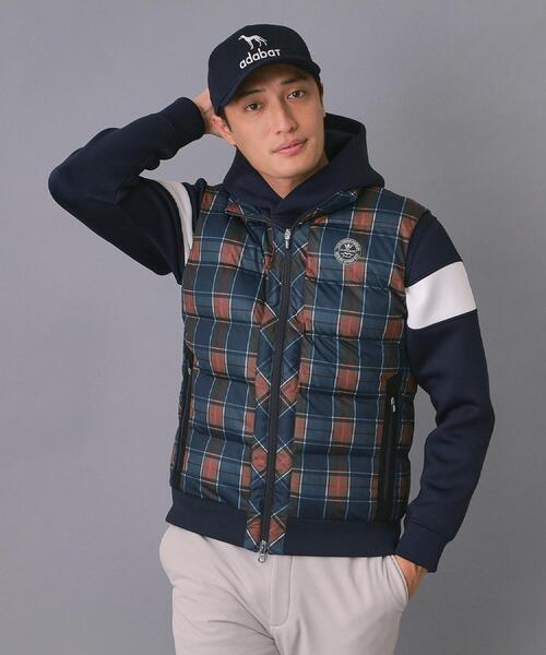 adabat（アダバット）の「【新レーベル ADABAT NAVY】撥水 タータンチェック中綿ベスト（その他アウター・メンズ・ネイビー系1・50/48/46）」の4枚目の写真