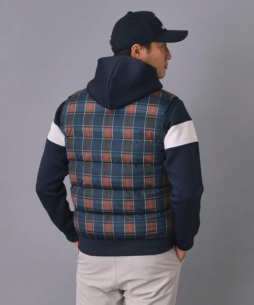 adabat（アダバット）の「【新レーベル ADABAT NAVY】撥水 タータンチェック中綿ベスト（その他アウター・メンズ・ネイビー系1・50/48/46）」の5枚目の写真