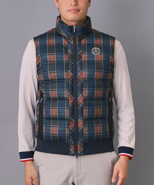adabat（アダバット）の「【新レーベル ADABAT NAVY】撥水 タータンチェック中綿ベスト（その他アウター・メンズ・ネイビー系1・50/48/46）」の9枚目の写真