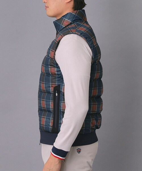 adabat（アダバット）の「【新レーベル ADABAT NAVY】撥水 タータンチェック中綿ベスト（その他アウター・メンズ・ネイビー系1・50/48/46）」の10枚目の写真