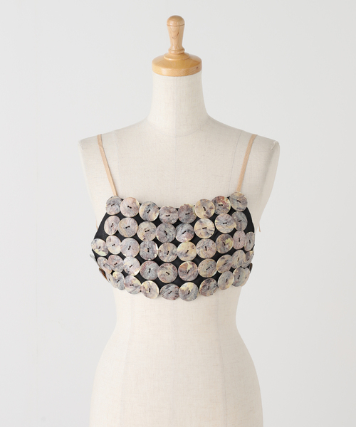 PONTI（ポンティ）の「PONTI SHELL BUTTON TOP PO2R014：ビスチェ（シャツ/ブラウス・レディース・アイボリー・FREE）」の3枚目の写真