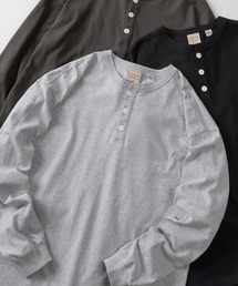 make a ray!（メイク ア レイ！）の「【75】【Goodwear/グッドウェア】 ヘビーウェイト USAコットン ヘンリーネック長袖Tシャツ/ロンT/レギュラーシルエット（Tシャツ/カットソー）」