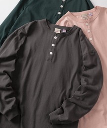 Goodwear（グッドウェア）の「【75】【Goodwear/グッドウェア】 ヘビーウェイト USAコットン ヘンリーネック長袖Tシャツ/ロンT/レギュラーシルエット（Tシャツ/カットソー）」