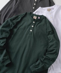 Goodwear（グッドウェア）の「【75】【Goodwear/グッドウェア】 ヘビーウェイト USAコットン ヘンリーネック長袖Tシャツ/ロンT/レギュラーシルエット（Tシャツ/カットソー）」