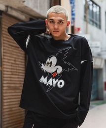 ROYAL FLASH | MAYO/メイヨー/ELECTRICAL MOUSE EMBROIDERY FOOTBALL LONG SLEEVE TEE/サンダーマウスフットボールカットソー(Tシャツ/カットソー)