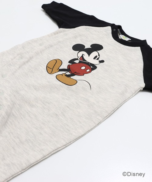 Disney(ディズニー)の「〈ディズニー〉ミッキーマウス/裏毛カバーオール(ロンパース・キッズ・オートミール/クリーム/ブラック・60cm/70cm/80cm)」の4枚目の写真