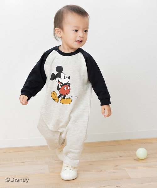 Disney(ディズニー)の「〈ディズニー〉ミッキーマウス/裏毛カバーオール(ロンパース・キッズ・オートミール/クリーム/ブラック・60cm/70cm/80cm)」の16枚目の写真