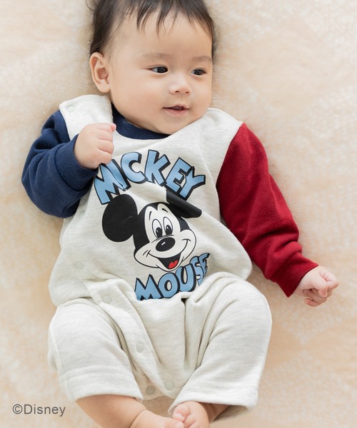 Disney(ディズニー)の「〈ディズニー〉ミッキーマウス/裏毛カバーオール(ロンパース・キッズ・オートミール/クリーム/ブラック・60cm/70cm/80cm)」の13枚目の写真