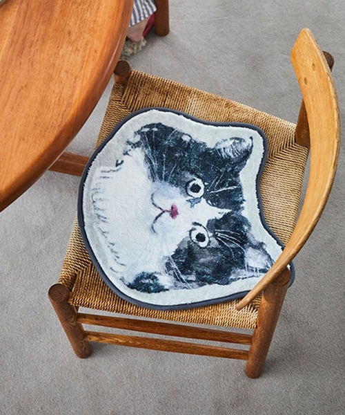 studio CLIP（スタディオクリップ）の「ダイカットチェアパッド[うちの猫博]（ラグ/マット・レディース・その他7/その他1/その他2・FREE）」の2枚目の写真