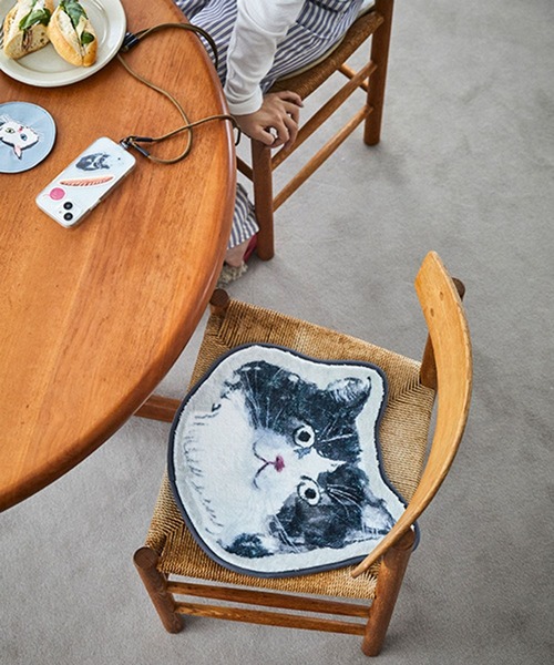 studio CLIP（スタディオクリップ）の「ダイカットチェアパッド[うちの猫博]（ラグ/マット・レディース・その他7/その他1/その他2・FREE）」の5枚目の写真
