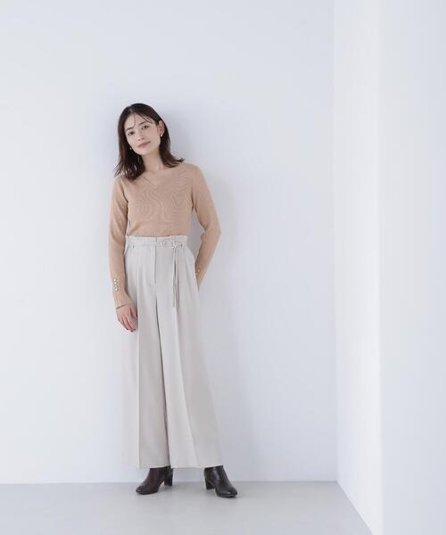 NATURAL BEAUTY BASIC（ナチュラルビューティーベーシック）の「◇ダブルベルトワイドパンツⅡ（その他パンツ・レディース・ダークブラウン/ベージュ/グレー・SMALL/MEDIUM/P/S）」の11枚目の写真