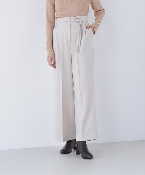NATURAL BEAUTY BASIC（ナチュラルビューティーベーシック）の「◇ダブルベルトワイドパンツⅡ（その他パンツ・レディース・ダークブラウン/ベージュ/グレー・SMALL/MEDIUM/P/S）」の13枚目の写真