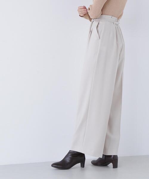 NATURAL BEAUTY BASIC（ナチュラルビューティーベーシック）の「◇ダブルベルトワイドパンツⅡ（その他パンツ・レディース・ダークブラウン/ベージュ/グレー・SMALL/MEDIUM/P/S）」の14枚目の写真