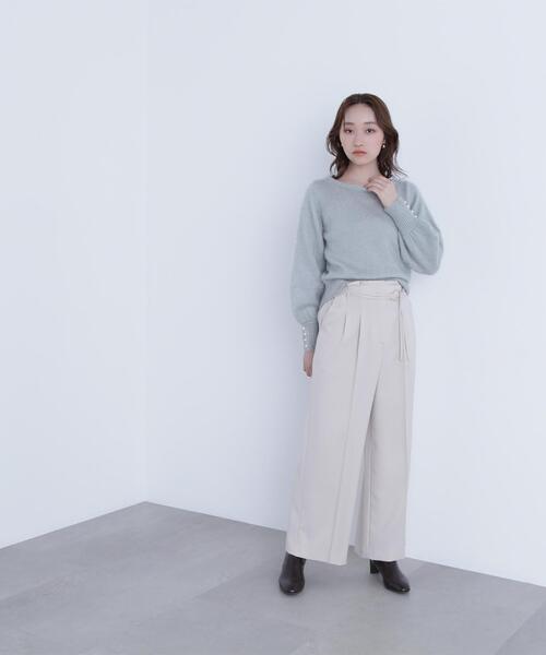 NATURAL BEAUTY BASIC（ナチュラルビューティーベーシック）の「◇ダブルベルトワイドパンツⅡ（その他パンツ・レディース・ダークブラウン/ベージュ/グレー・SMALL/MEDIUM/P/S）」の18枚目の写真