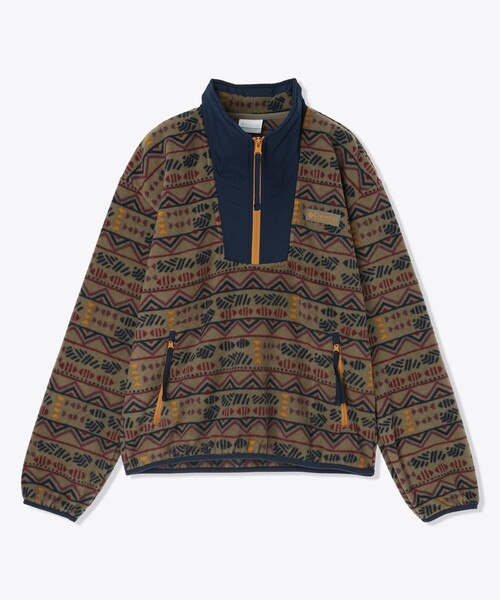 Columbia（コロンビア）の「Columbia／ウィメンズ セコイアグローブ プリント ハーフジップ フリースジャケット／コロンビア（その他トップス・レディース・グリーン/レッド/ベージュ/ネイビー・S/XL/M/L）」の2枚目の写真
