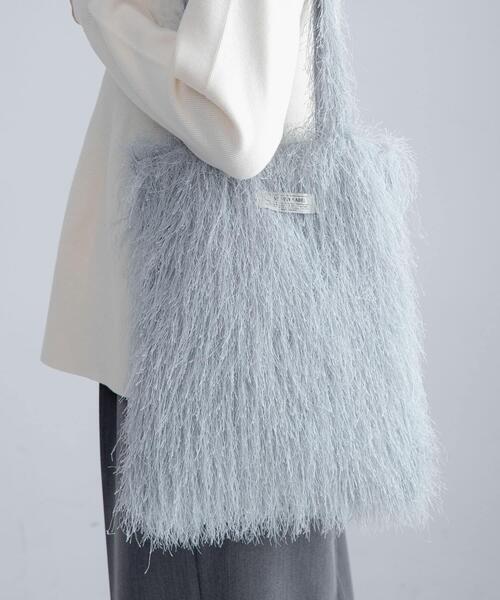 URBAN RESEARCH Sonny Label(アーバンリサーチサニーレーベル)の「シャギートートバッグ(トートバッグ・レディース・アイボリー/ブラック/ブルー系その他・ONE)」の3枚目の写真