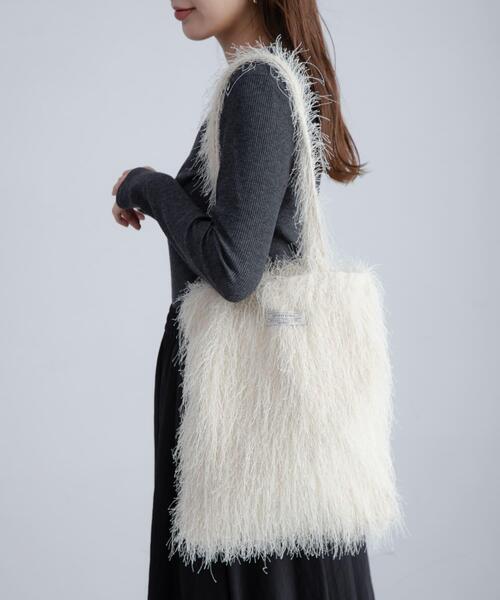 URBAN RESEARCH Sonny Label(アーバンリサーチサニーレーベル)の「シャギートートバッグ(トートバッグ・レディース・アイボリー/ブラック/ブルー系その他・ONE)」の19枚目の写真