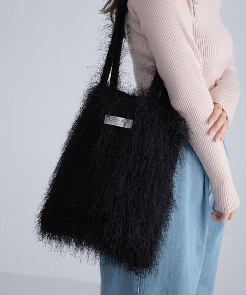 URBAN RESEARCH Sonny Label(アーバンリサーチサニーレーベル)の「シャギートートバッグ(トートバッグ・レディース・アイボリー/ブラック/ブルー系その他・ONE)」の13枚目の写真