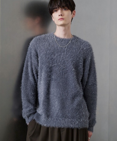 ナイロン混ミックスシャギーニット（ニット/セーター）｜ASTRONOMY