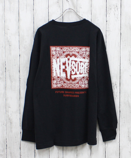 NEV(ネブ)の「NEV SURF メンズ ロンT(Tシャツ/カットソー・メンズ・チャコールグレー/ベージュ/ブラック/オフホワイト/ホワイト系その他/ブラック系その他/杢グレー/ネイビー・M/L/XL)」の5枚目の写真