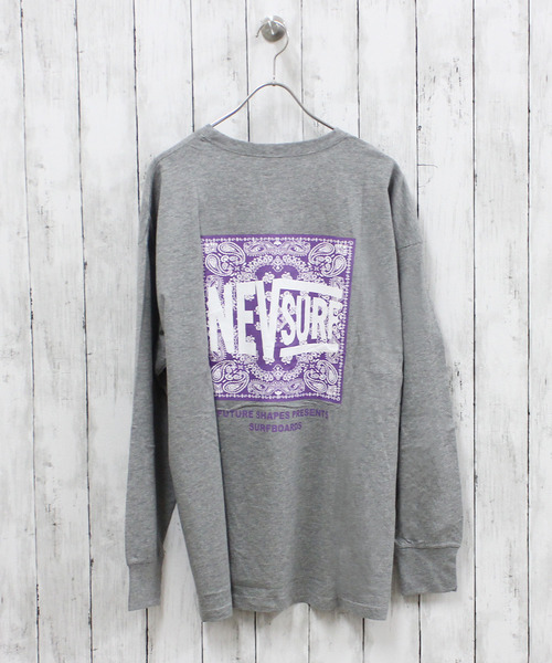 NEV(ネブ)の「NEV SURF メンズ ロンT(Tシャツ/カットソー・メンズ・チャコールグレー/ベージュ/ブラック/オフホワイト/ホワイト系その他/ブラック系その他/杢グレー/ネイビー・M/L/XL)」の7枚目の写真
