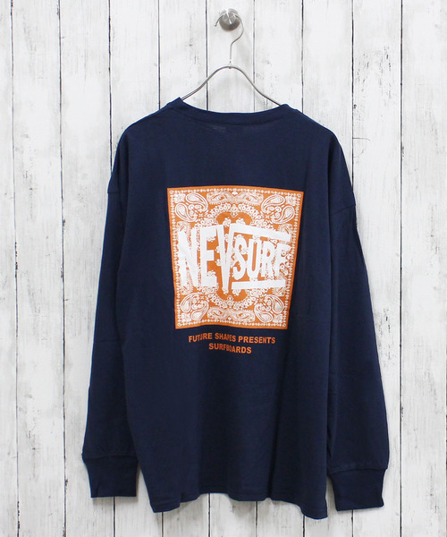 NEV(ネブ)の「NEV SURF メンズ ロンT(Tシャツ/カットソー・メンズ・チャコールグレー/ベージュ/ブラック/オフホワイト/ホワイト系その他/ブラック系その他/杢グレー/ネイビー・M/L/XL)」の1枚目の写真