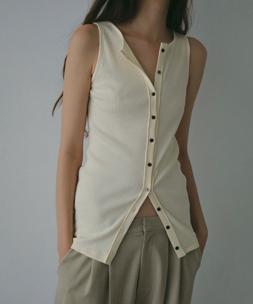 30コーマフロントオープンタンクトップ（タンクトップ）｜ETRE TOKYO