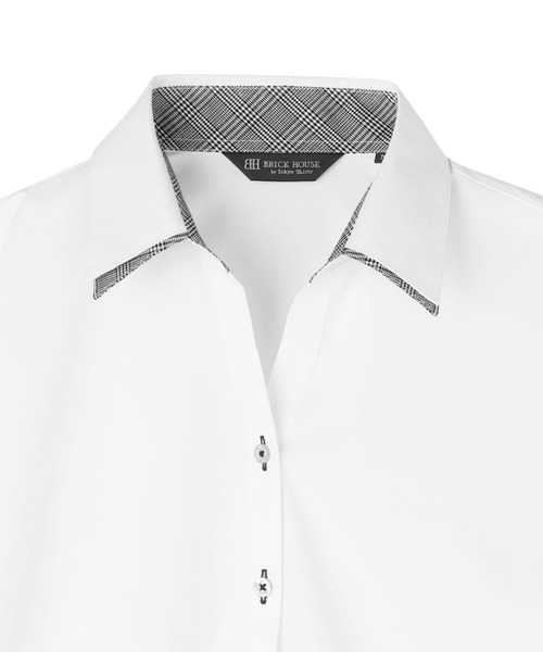 TOKYO SHIRTS（トウキョウシャツ）の「形態安定ノンアイロン スキッパー 長袖ビジネスワイシャツ（ビジネスシャツ・レディース・ホワイト・XS/S/M/L/LL/XL）」の4枚目の写真