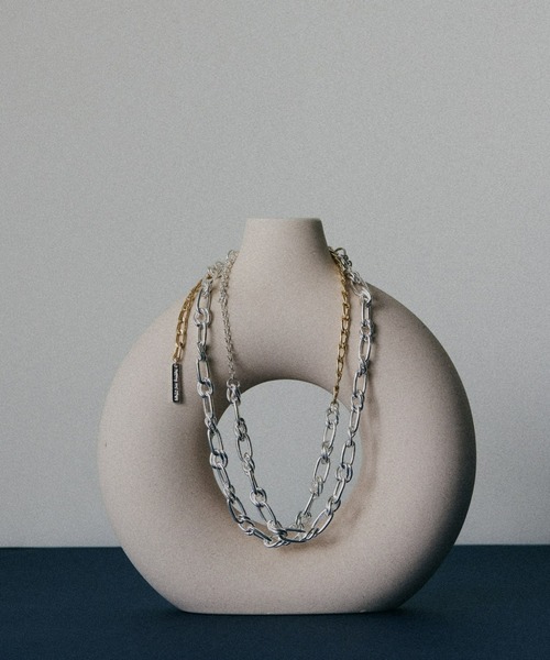 Nothing And Others(ナッシングアンドアザーズ)の「「Nothing And Others/ナッシングアンドアザーズ」MixChain Multi Necklace(ネックレス・レディース・マルチ/シルバー・FREE)」の1枚目の写真