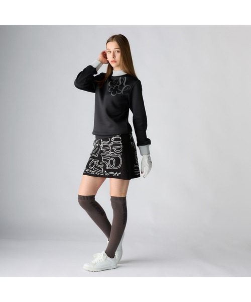 marie claire(マリ・クレール)の「marie claire GOLF マリクレールゴルフ ゴルフウェア ワンポイント ロゴ 長袖 モックネック プルオーバー ダンボールニット(ニット/セーター・レディース・ホワイト/ブラック/グレー・L/LL/M)」の7枚目の写真