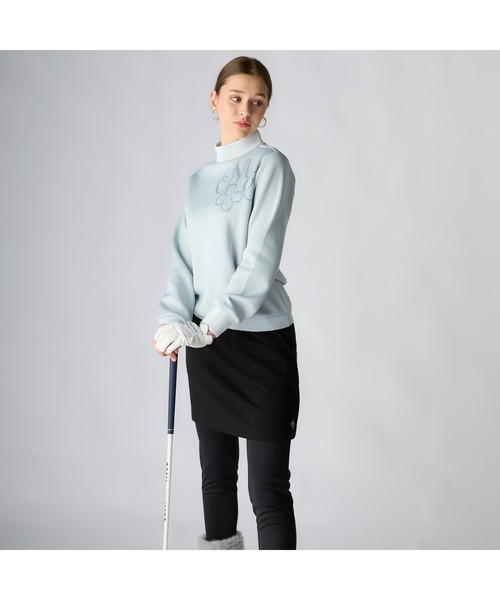 marie claire(マリ・クレール)の「marie claire GOLF マリクレールゴルフ ゴルフウェア ワンポイント ロゴ 長袖 モックネック プルオーバー ダンボールニット(ニット/セーター・レディース・ホワイト/ブラック/グレー・L/LL/M)」の17枚目の写真