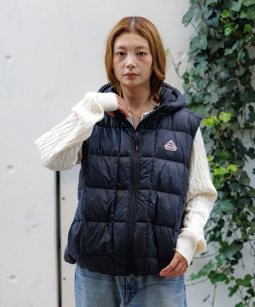   ネイビーダウンベスト ラコステ LACOSTE ピケダウンベスト （ネイビー） -ファッション通販