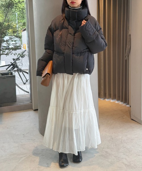 Bacon(ベーコン)の「【Bacon】W NEW ORDER スタンドカラー ダウンジャケット BACPIGIU568(ダウンジャケット/コート・レディース・ブラック/ブラウン・S/XS)」の7枚目の写真