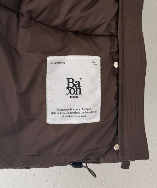 Bacon(ベーコン)の「【Bacon】W NEW ORDER スタンドカラー ダウンジャケット BACPIGIU568(ダウンジャケット/コート・レディース・ブラック/ブラウン・S/XS)」の18枚目の写真
