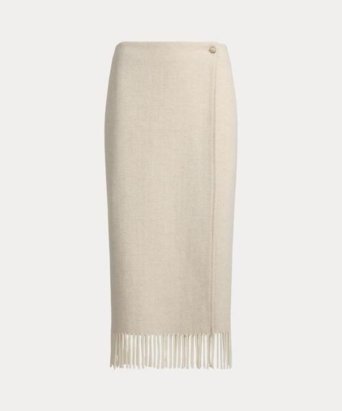 フリンジ ヘリンボーン ラップ スカート（スカート）｜POLO RALPH