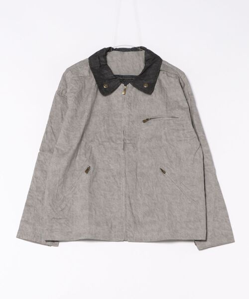 aimoha（アイモハ）の「ワークコットンジャケット/work cotton jacket（ミリタリージャケット・メンズ・ベージュ/グレー・MEDIUM/LARGE）」の19枚目の写真