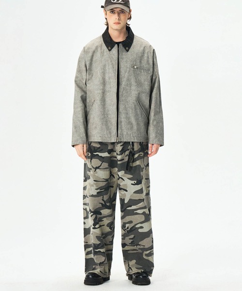 aimoha（アイモハ）の「ワークコットンジャケット/work cotton jacket（ミリタリージャケット・メンズ・ベージュ/グレー・MEDIUM/LARGE）」の6枚目の写真
