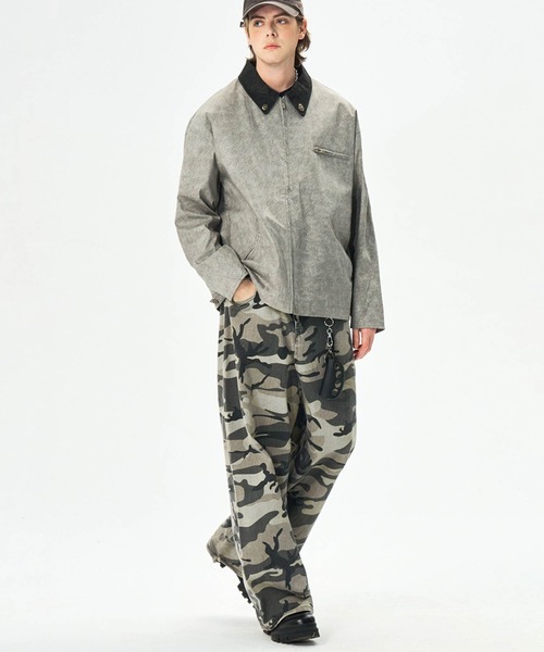 aimoha（アイモハ）の「ワークコットンジャケット/work cotton jacket（ミリタリージャケット・メンズ・ベージュ/グレー・MEDIUM/LARGE）」の7枚目の写真