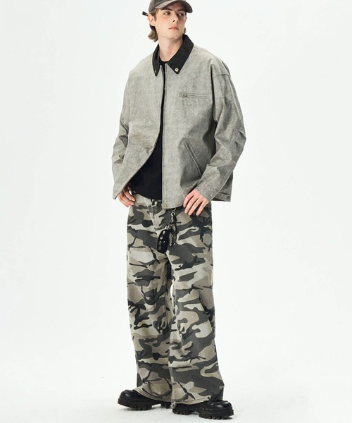 aimoha（アイモハ）の「ワークコットンジャケット/work cotton jacket（ミリタリージャケット・メンズ・ベージュ/グレー・MEDIUM/LARGE）」の8枚目の写真