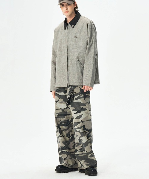 aimoha（アイモハ）の「ワークコットンジャケット/work cotton jacket（ミリタリージャケット・メンズ・ベージュ/グレー・MEDIUM/LARGE）」の9枚目の写真