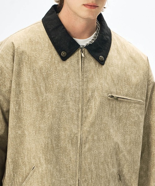 aimoha（アイモハ）の「ワークコットンジャケット/work cotton jacket（ミリタリージャケット・メンズ・ベージュ/グレー・MEDIUM/LARGE）」の11枚目の写真