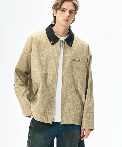 aimoha（アイモハ）の「ワークコットンジャケット/work cotton jacket（ミリタリージャケット・メンズ・ベージュ/グレー・MEDIUM/LARGE）」の12枚目の写真