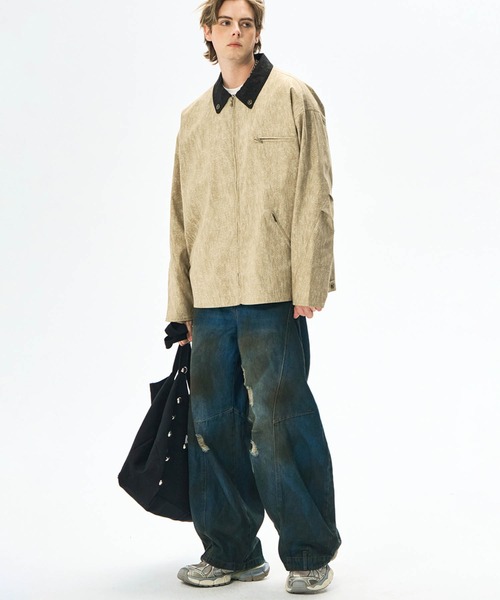 aimoha（アイモハ）の「ワークコットンジャケット/work cotton jacket（ミリタリージャケット・メンズ・ベージュ/グレー・MEDIUM/LARGE）」の16枚目の写真